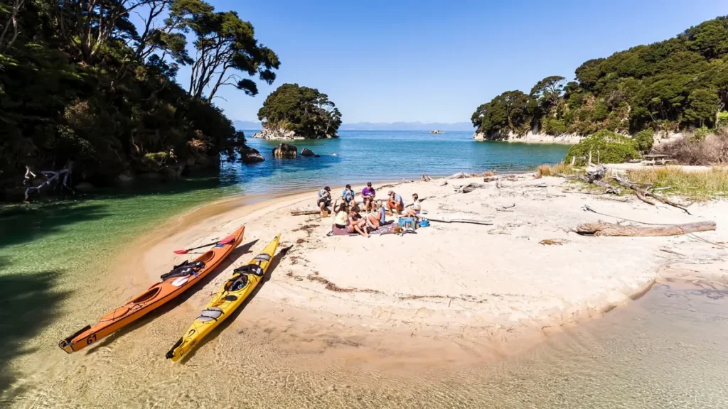 Kayaking Abel Tasman Bark Bay