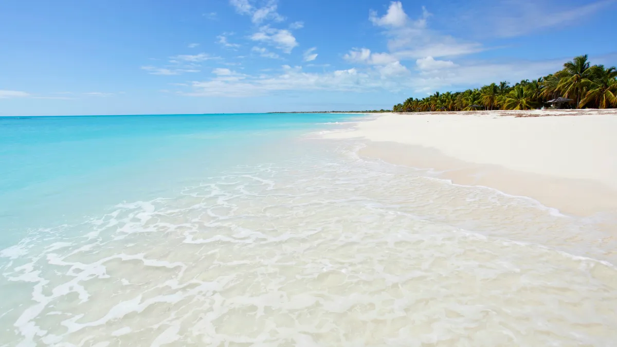The beach and ocean of Antigua