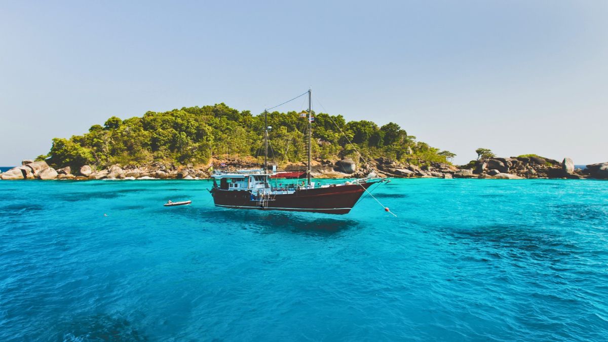 Tourist Boat near Koh Tao Island