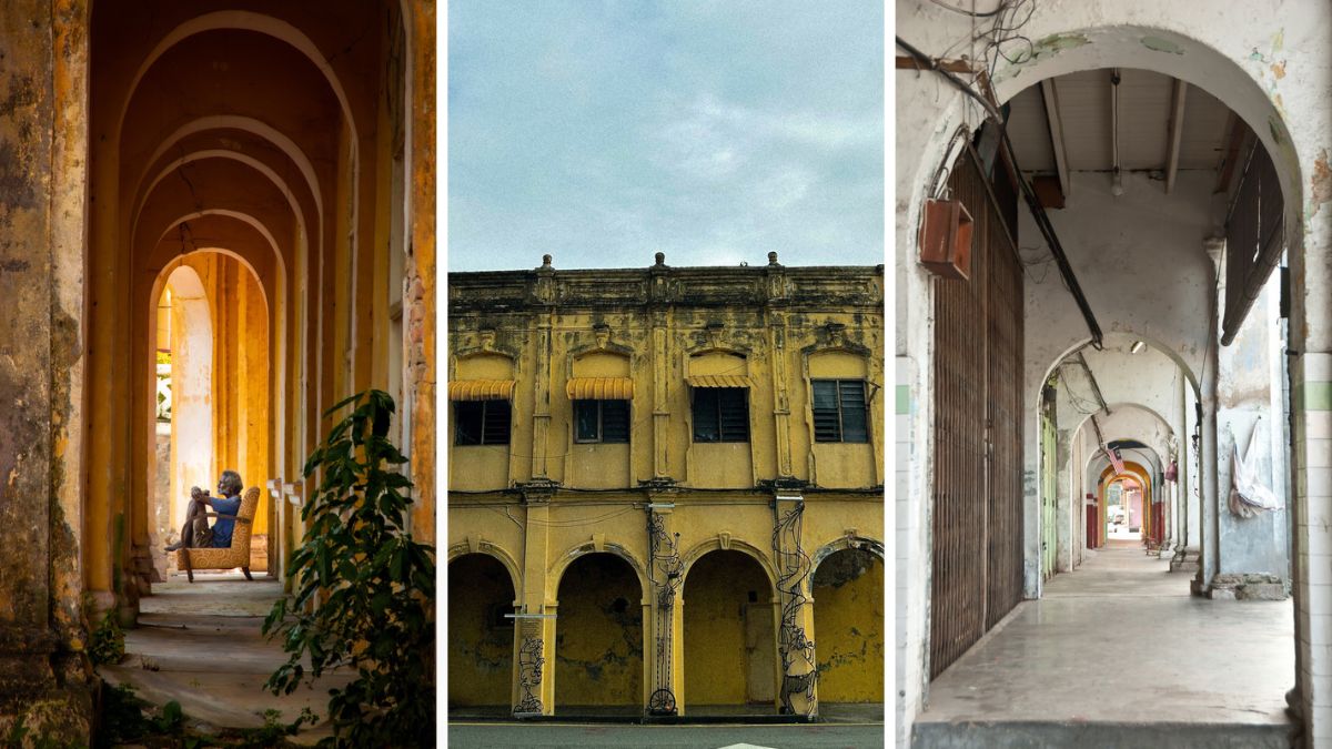 The arcades and covered five-foot ways in Ipoh