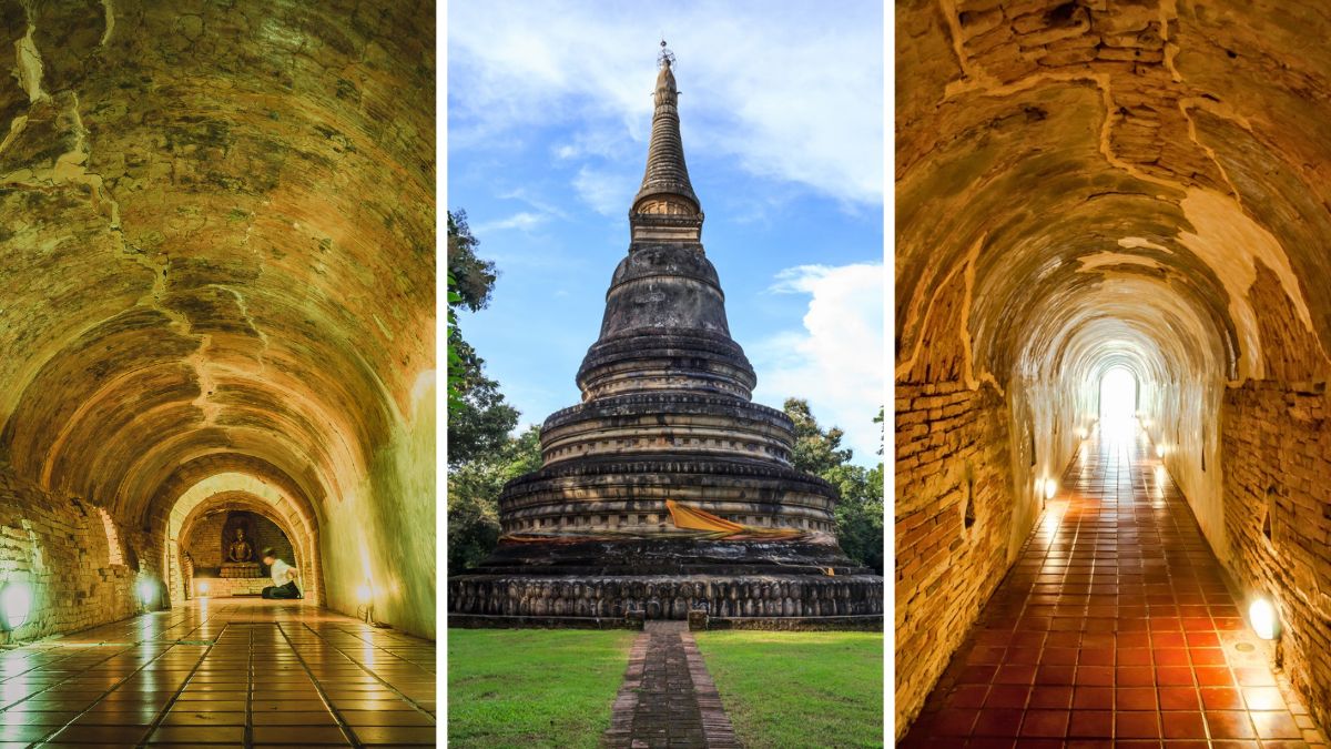 Tunnels and Pagoda_Chedi, Wat Umong Chiang Mai